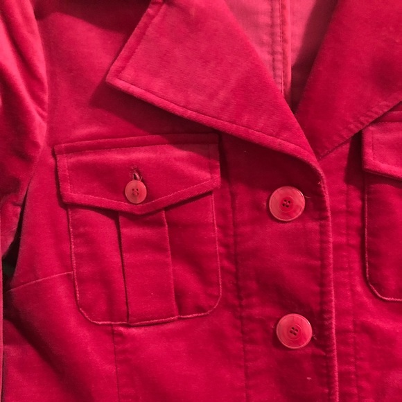 Tribal hot pink velvet button front blazer - Picture 6 of 10